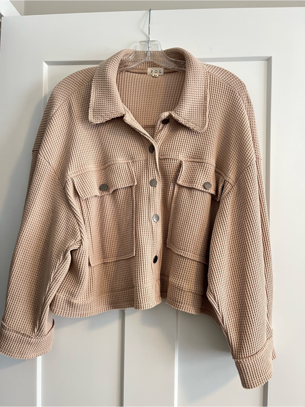 Women’s POL waffle knit shacket